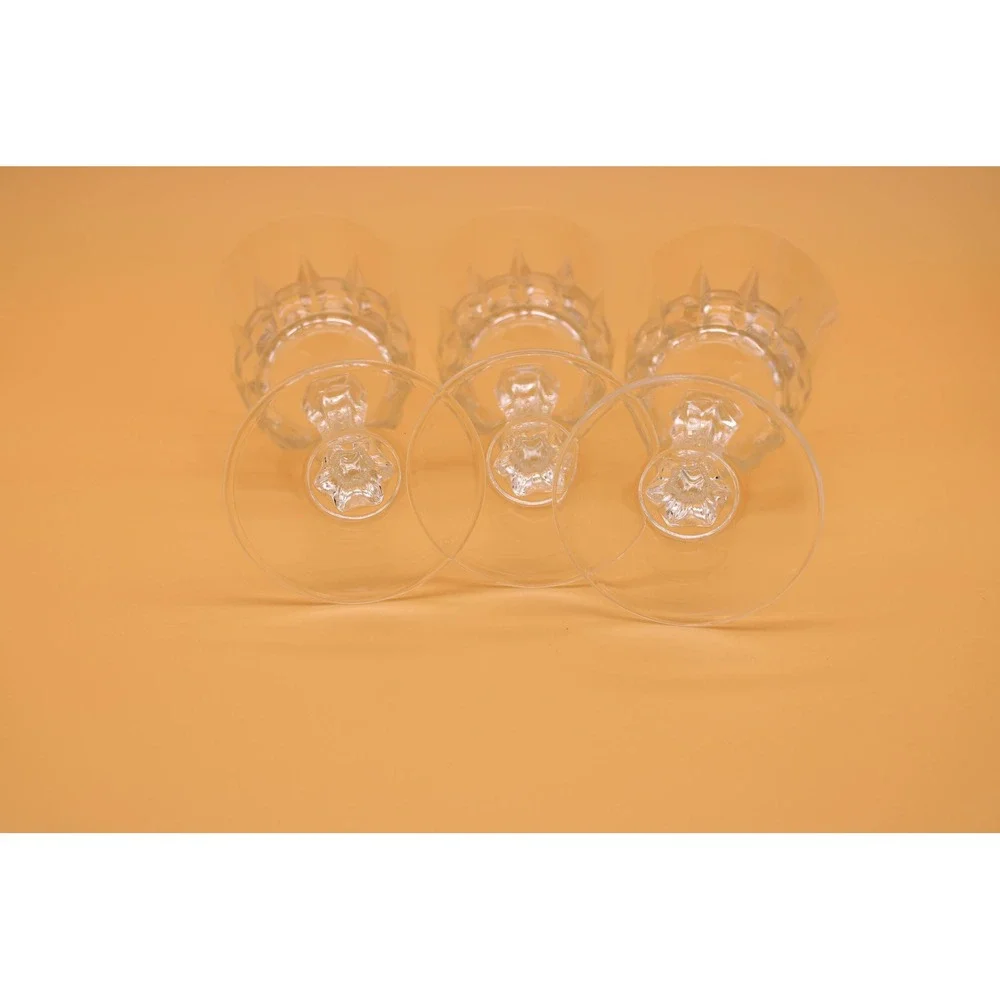 Vintage Cristal Darques Durand Chantelle Claret Wine Glass Set
